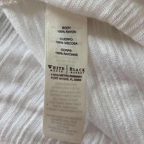 WHBM Long Sleeve Crossover White Coverup Size Large - Picture 11 of 13